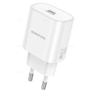 Адаптер Сетевой - Borofone BA82A, 1USB-C/PD25W белый