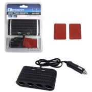 Разветвитель для прикуривателя Olesson 1654, 4 гнезда/2USB/USB-C/12V/24V/120W/шнур