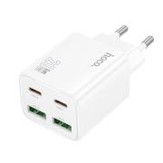 Адаптер Сетевой - Hoco N55, 2USB/2USB-C/QC3.0/PD20W белый