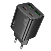 Адаптер Сетевой - Hoco N55, 2USB/2USB-C/QC3.0/PD20W чёрный