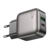 Адаптер Сетевой - Borofone BAS54A, 1USB/1USB-C/QC3.0/PD20W чёрный
