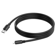 Кабель USB - Lightning Hoco X84, 2.4A, 1м, D6мм, чёрный