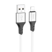 Кабель USB - Lightning Hoco X86, 2.4A, 1м, белый