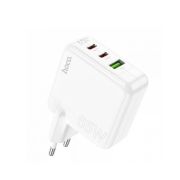Адаптер Сетевой - Hoco C115A, 1USB/2USB-C/QC3.0/PD65W белый