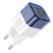 Адаптер Сетевой - Hoco C125A, 1USB-C/PD20W синий