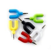 Переходник AUX 3.5мм (m) (4pin) - 3.5мм (f) *2 стерео ассорти Smartbuy A217