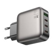 Адаптер Сетевой - Borofone BAS57A, 1USB/3USB-C/QC3.0/PD67W чёрный