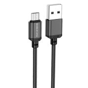 Кабель USB - MicroUSB Borofone BX87, 2.4A, 1м, чёрный