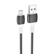Кабель USB - MicroUSB Borofone BX84, 2.4A, чёрный