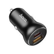 Адаптер Автомобильный - Hoco NZ5, 1USB/1USB-C/5A/QC3.0/PD30W чёрный