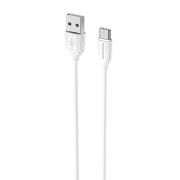 Кабель USB - Type-C Borofone BX19, 1.3A, 1м, круглый белый