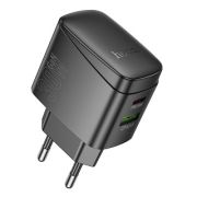 Адаптер Сетевой - Hoco CS61A, 1USB/1USB-C/QC3.0/PD30W чёрный