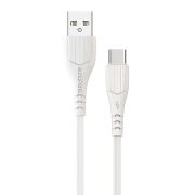 Кабель USB - Type-C Borofone BX37, 3A, 1м, белый