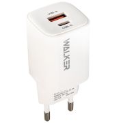 Адаптер Сетевой - Walker WH-60, 1USB/1USB-C/QC3.0/PD30W белый