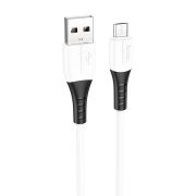 Кабель USB - MicroUSB Hoco X82, 3A, 1м, силиконовый, белый