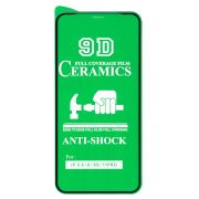 Защитное стекло для iPh 11 Pro/X/XS чёрное керамическое Ceramic тех.пак.