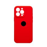Чехол iPh 14 Pro силикон SC красный с защитой камеры с лого