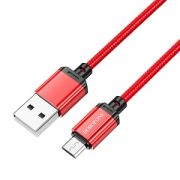 Кабель USB - MicroUSB Borofone BX87, 2.4A, 1м, красный (уп.отдельно)