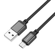Кабель USB - MicroUSB Borofone BX87, 2.4A, 1м, чёрный (уп.отдельно)