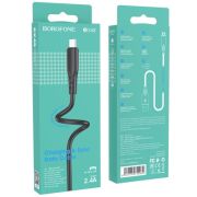 Кабель USB - MicroUSB Borofone BX48, 2.4A, 1м, чёрный