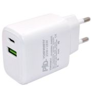 Адаптер Сетевой - VDenmenv DC23, 1USB/1USB-C/QC3.0/PD20W белый