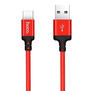 Кабель USB - Type-C Hoco X14, 3A, 2м, чёрно-красный