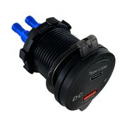 Адаптер Автомобильный - Amfox CCH-07 1USB/1USB-C/QC3.0/PD38W/3A врезной чёрный