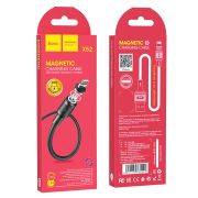 Кабель USB - Lightning Hoco X52, 2.4A, 1м, магнитный, чёрный