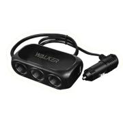 Разветвитель для прикуривателя  Walker WSC-23, 3 гнезда/2USB/80W/2.1A индикатор