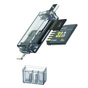Картридер Walker WCD-71 (SD/micro SD) Type-C-Lightning
