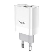 Адаптер Сетевой - Hoco C80A, 1USB/1USB-C/3.1A/QC3.0/PD20W белый