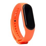 Ремешок Xiaomi Mi Band 7 силикон на кнопке оранжевый