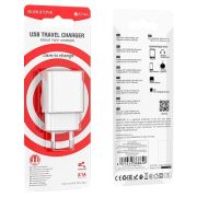Адаптер Сетевой - Borofone BA74A, 1USB/2.1A белый