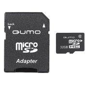 Карта памяти 32GB - Qumo карта памяти microSDHC сlass 10 с адаптером UHS-I