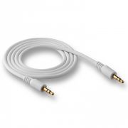 Аудиокабель - Кабель AUX 3.5 (m) - 3.5 (m) Walker WCA-082 рифлёный белый
