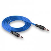 Аудиокабель - Кабель AUX 3.5 (m) - 3.5 (m) Walker WCA-082 рифлёный синий