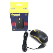 Мышь проводная Perfeo Mount чёрная/жёлтая