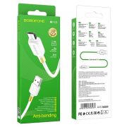 Кабель USB - MicroUSB Borofone BX59, 2.4A, 1м, белый