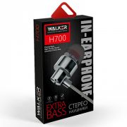 Наушники с микрофоном Walker H700 текстиль серые