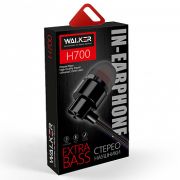 Наушники с микрофоном Walker H700 текстиль чёрные