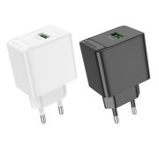 Адаптер Сетевой - Borofone BAS12A, 1USB/3A/QC3.0/18W белый