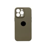 Чехол iPh 13 Pro силикон SC хаки с защитой камеры с лого