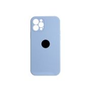 Чехол iPh 12 Pro силикон SC голубой небесный с защитой камеры с лого