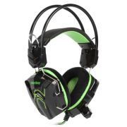 Гарнитура Smartbuy Rush Snake, 2x3,5 jack, USB, динамики 40мм, чёрный/зелёный