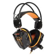 Гарнитура Smartbuy Rush Snake, 2x3,5 jack, USB, динамики 40мм, чёрный/оранжевый