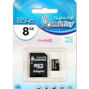 Карта памяти 8GB - Smartbuy карта памяти microSDHC сlass 10 с адаптером