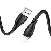 Кабель USB - Lightning Hoco X61, 2.1A, 1м, силиконовый, чёрный