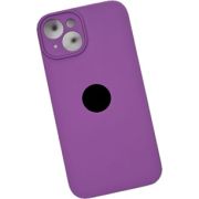 Чехол iPh 14 силикон SC фиолетовый с защитой камеры с лого