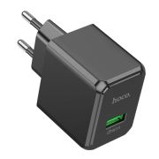 Адаптер Сетевой - Hoco CS12A, 1USB/3A/QC3.0/18W чёрный