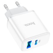 Адаптер Сетевой - Hoco C105A, 1USB/1USB-C/QC3.0/PD20W белый